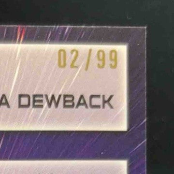 2022 Topps Chrome Star Wars Galaxy Sandtrooper Atop a Dewback SN99 Wave /99 #17