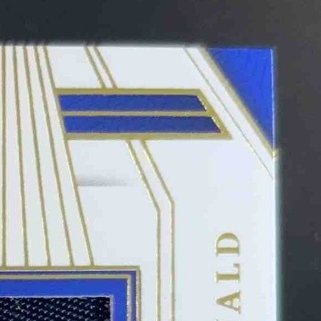 2022 National Treasures Aaron Donald Century Materials Gold /49 Los Angeles Rams