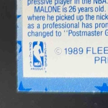 1989-90 Fleer Karl Malone Stickers #1 Utah Jazz