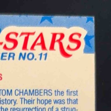 1989-90 Fleer Tom Chambers Stickers #11 Phoenix Suns