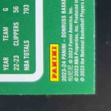 2023-24 Panini Donruss Paul George Red Laser Holo /99 #167 Los Angeles Clippers