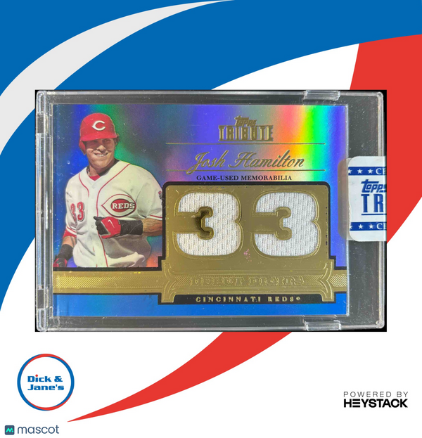 2012 Topps Tribute Josh Hamilton Debut Digit Relics Blue 27/50 Cardinals