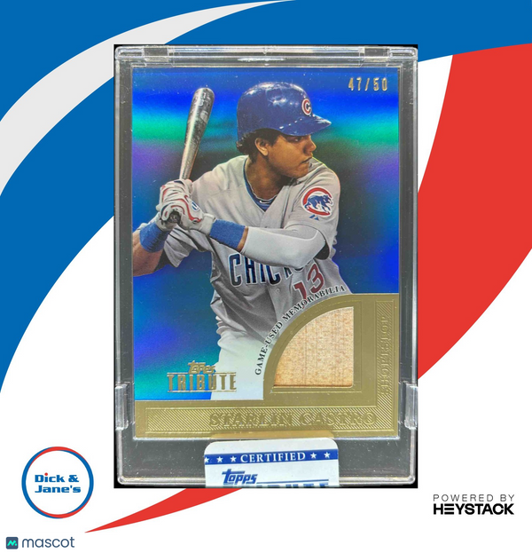 2012 Topps Tribute Starlin Castro to the Stars Relics Blue 5/50 Chicago Cubs