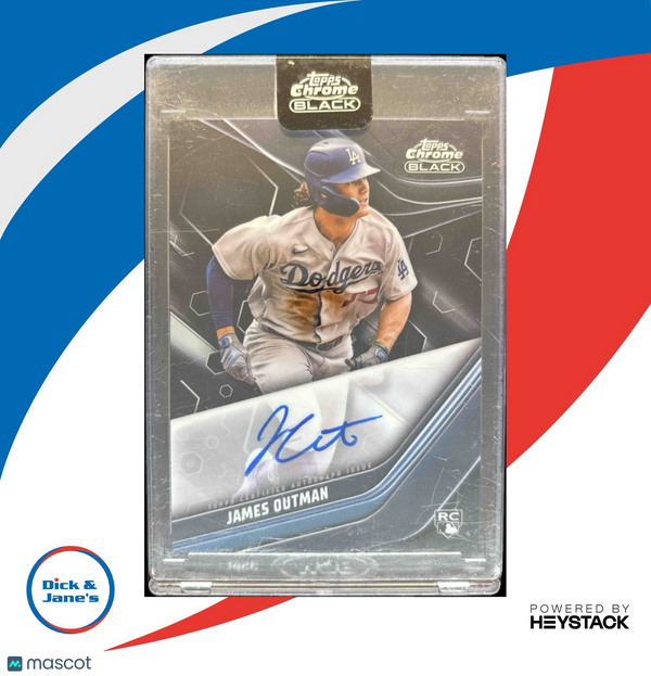 2023 Topps Chrome Black James Outman Auto #CBA-JO RC Los Angeles Dodgers
