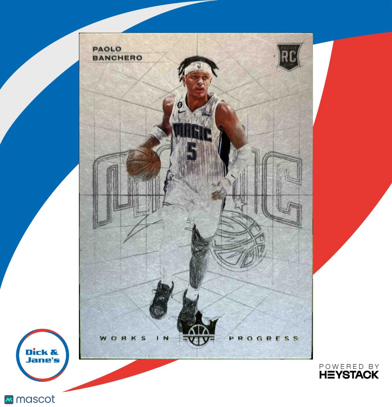 2022-23 Panini Court Kings Paolo Banchero Works in Progress #22 RC Orlando Magic