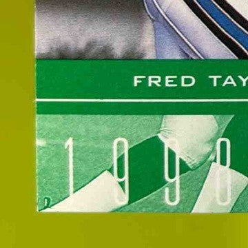 1998 SP Authentic Fred Taylor Player's Ink Green RC Auto Jacksonville Jaguars