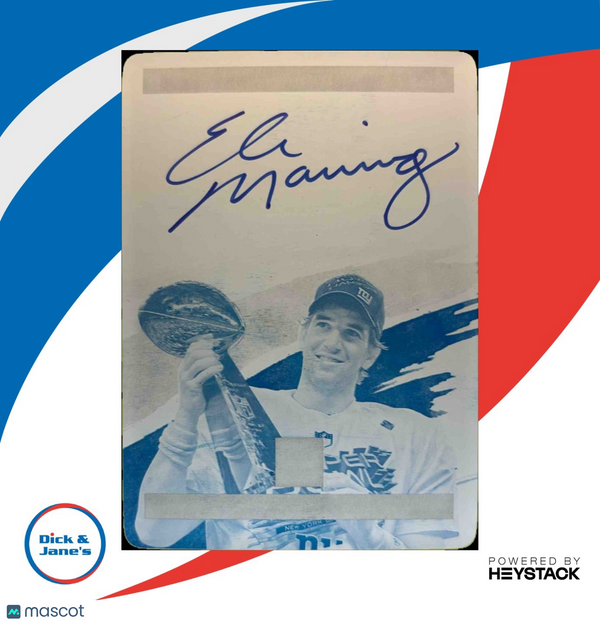 2022 Impeccable Eli Manning Super Bowl Champion Signatures Plate Black 1/1 Auto
