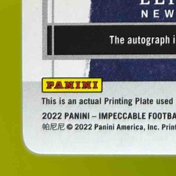 2022 Impeccable Eli Manning Super Bowl Champion Signatures Plate Black 1/1 Auto