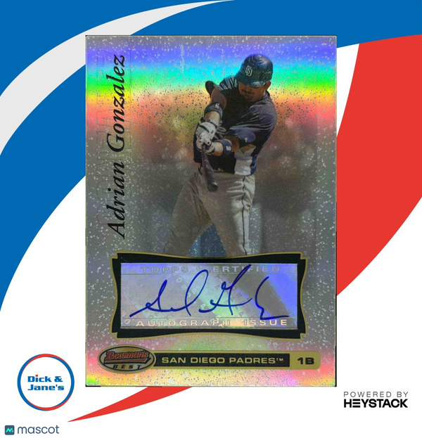 2007 Bowman 's Best Adrian Gonzalez #48 Auto Padres