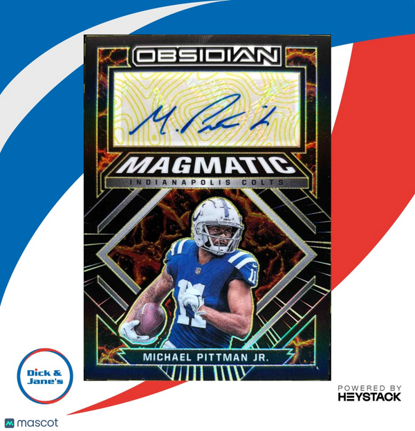 2022 Obsidian Michael Pittman Jr. Magmatic Signatures Electric Etch Yellow 12/25