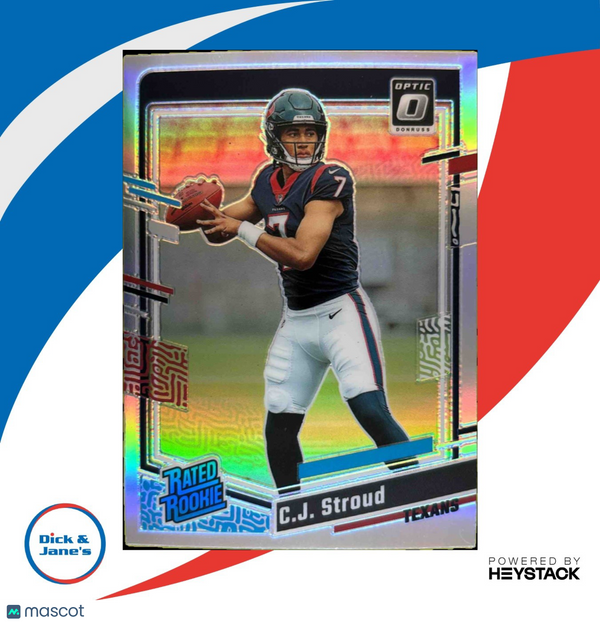2023 Donruss Optic C.J. Stroud Holo Prizm #244 RC Rated Rookie Houston Texans