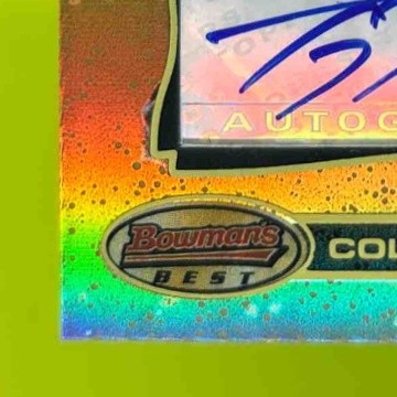 2007 Bowman 's Best Troy Tulowitzki Gold 44/50 #90 Auto RC Colorado Rockies