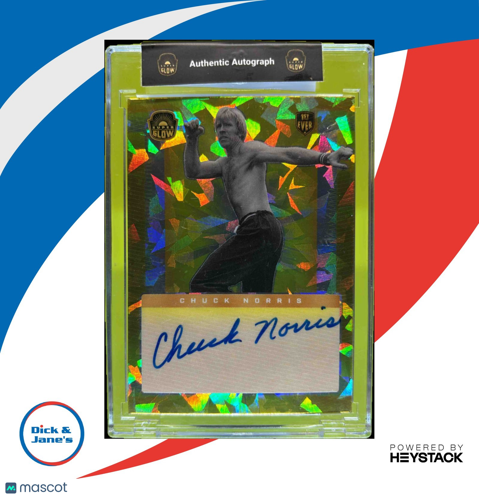 2021 Super Glow Sports Chuck Norris Auto Cracked Ice Gold 1/1 #291