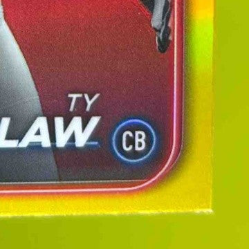 2024 Topps Chrome Ty Law Yellow Refractor 45/75 #123 New England Patriots