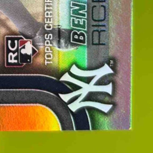 2025 Topps Ben Rice Real One Auto Gold Foil 44/50 #337 RC New York Yankees