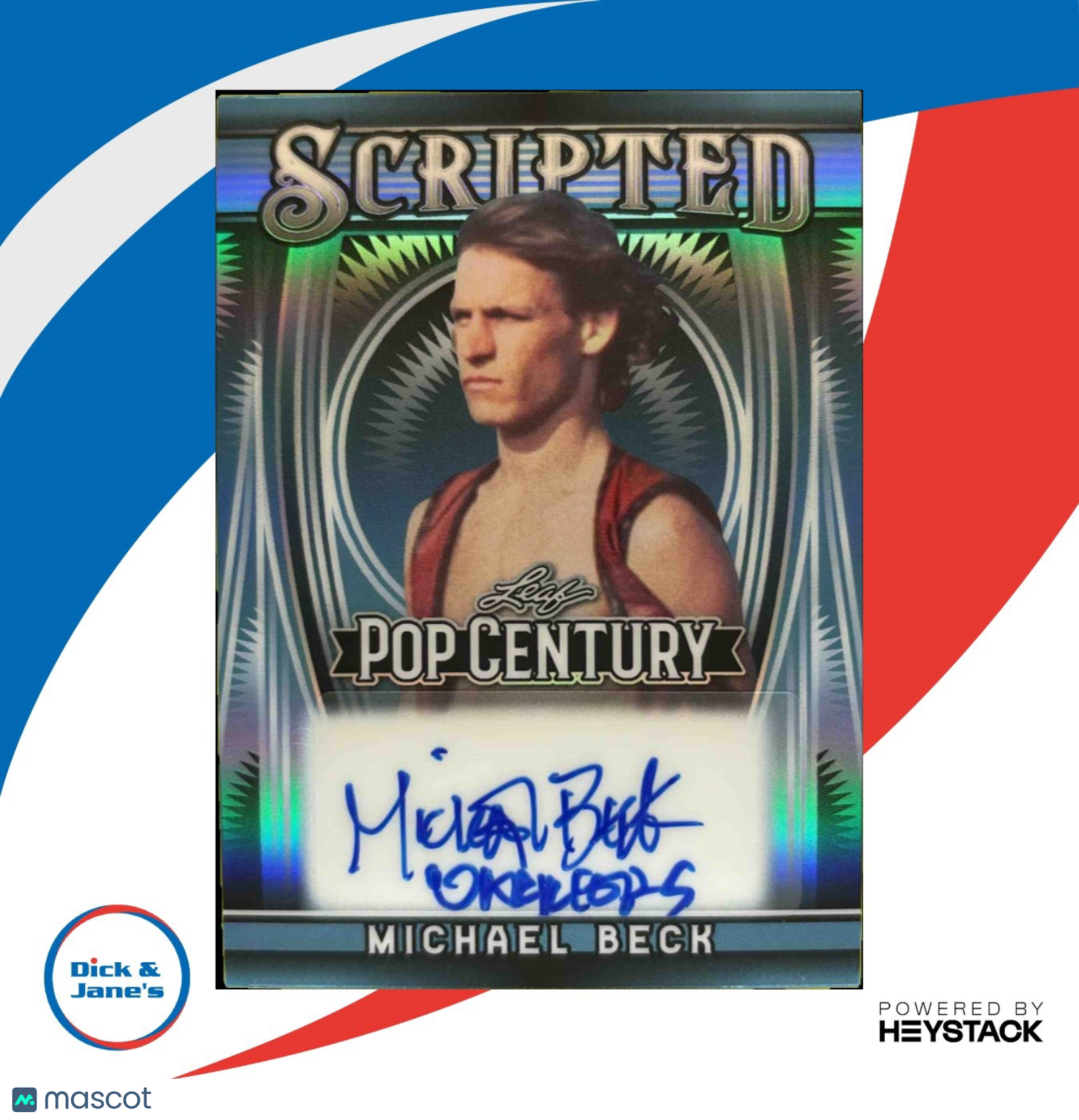 2025 Leaf Metal Pop Century Michael Beck Auto Kaleidoscope Blue 6/7 #BA-MB3