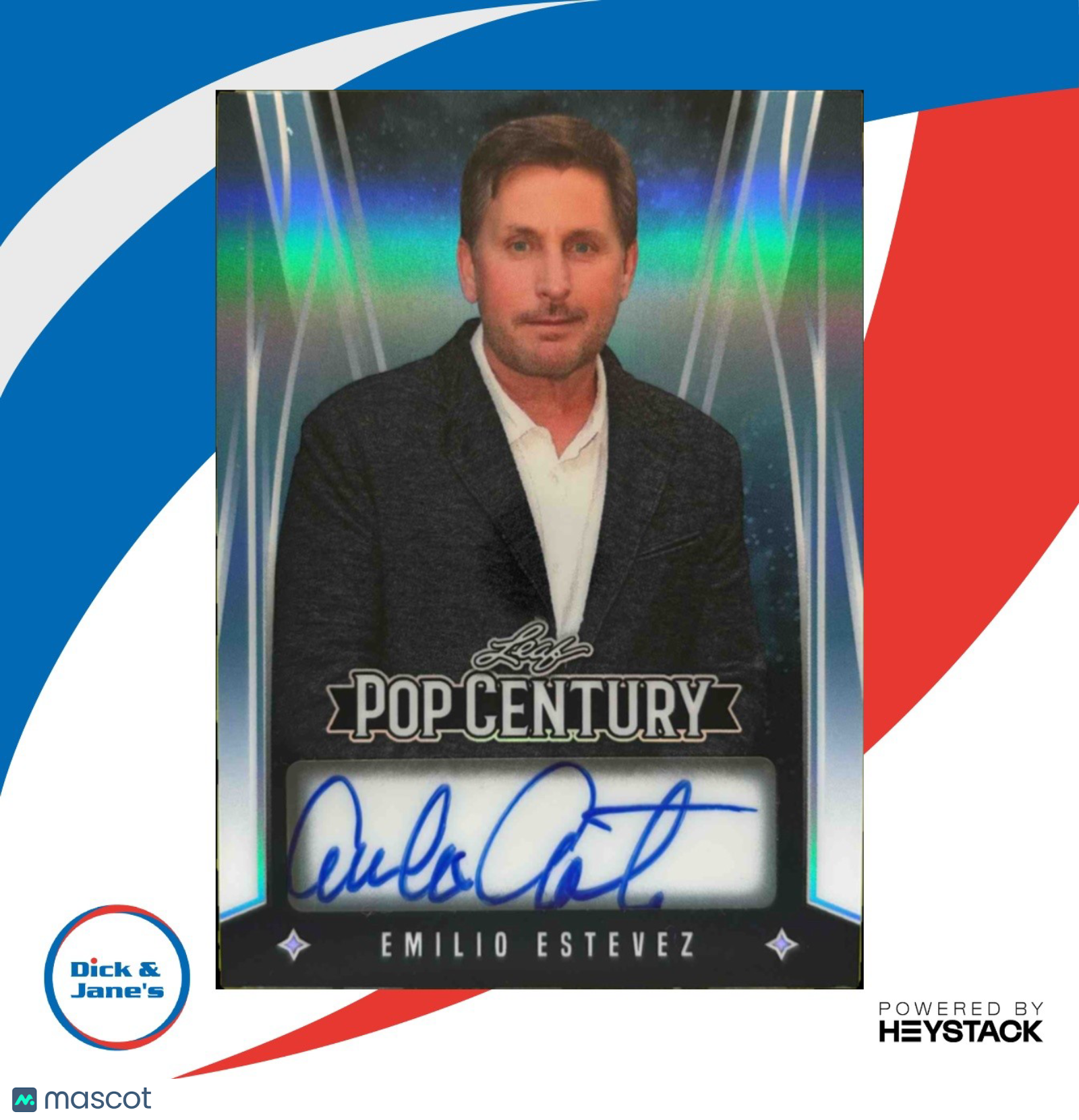 2025 Leaf Metal Pop Century Emilio Estevez Auto Prismatic Platinum Blue /7 EE1