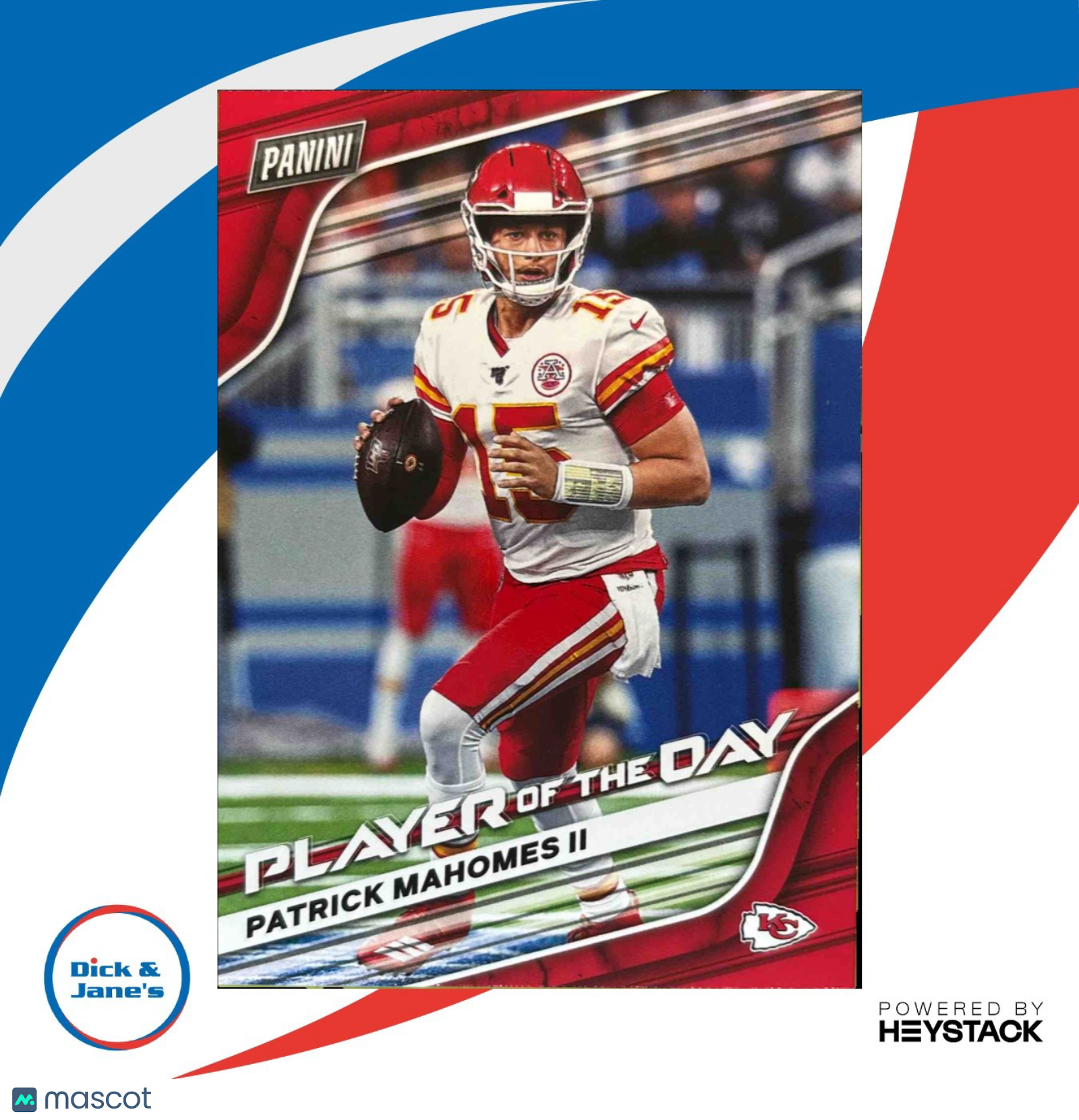 2020 Panini Player of the Day Patrick Mahomes #2 Kansas City Chiefs