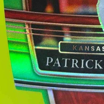 2021 Select Patrick Mahomes Neon Green Prizm Die Cut 199/349 Concourse KC Chiefs