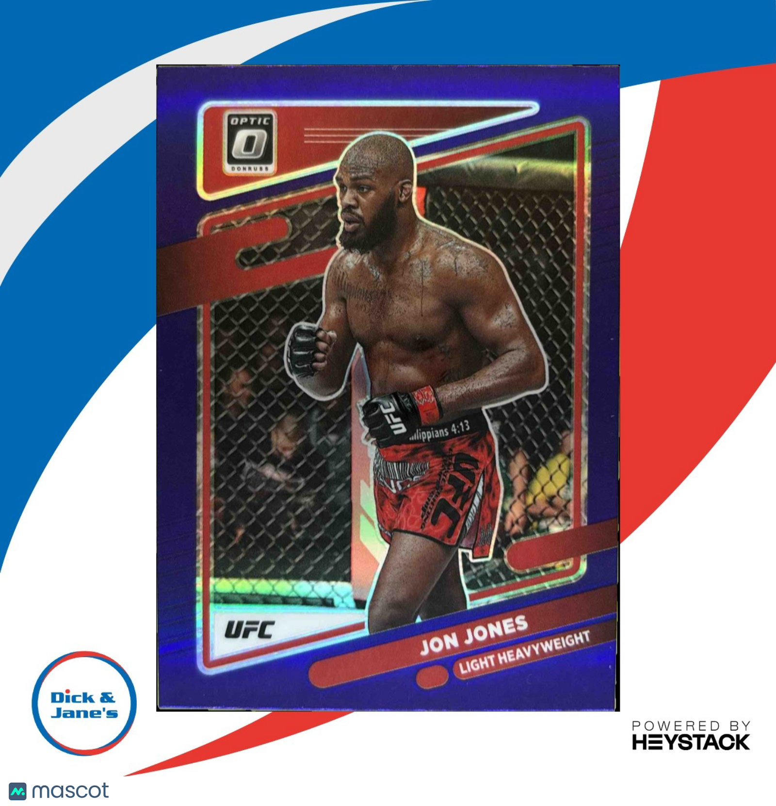 2022 Panini Donruss Optic UFC Jon Jones Purple Prizm #65