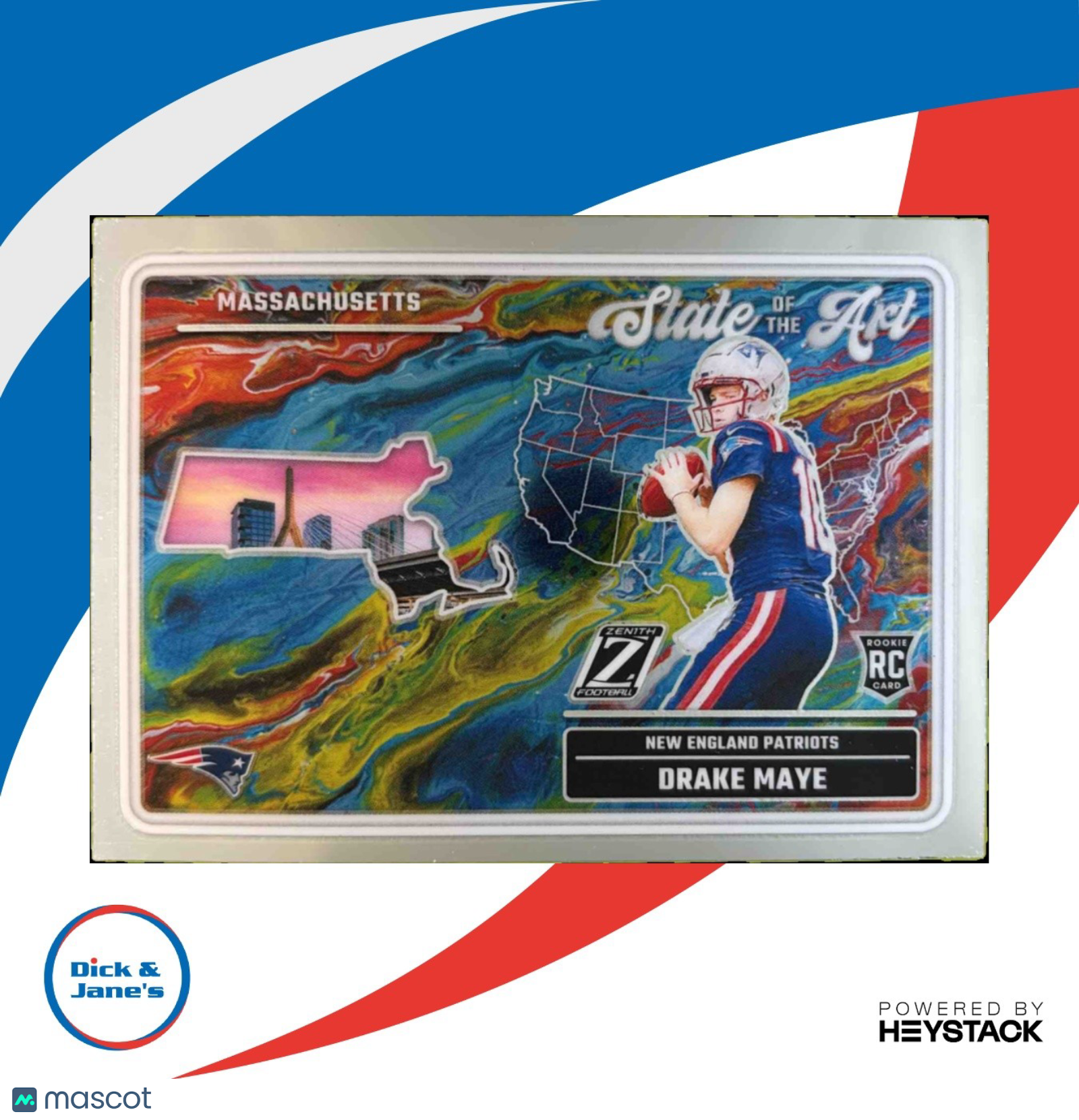 2024 Panini Zenith Drake Maye State of the Art #18 RC New England Patriots