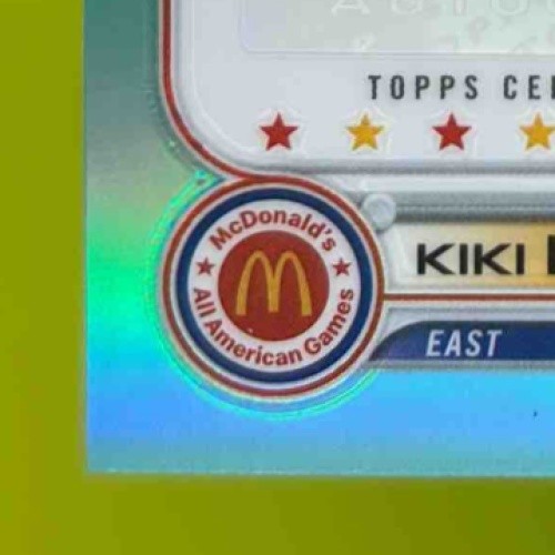 2022-23 Topps Chrome McDonald's All American Kiki Rice Auto Aqua Refractor /99