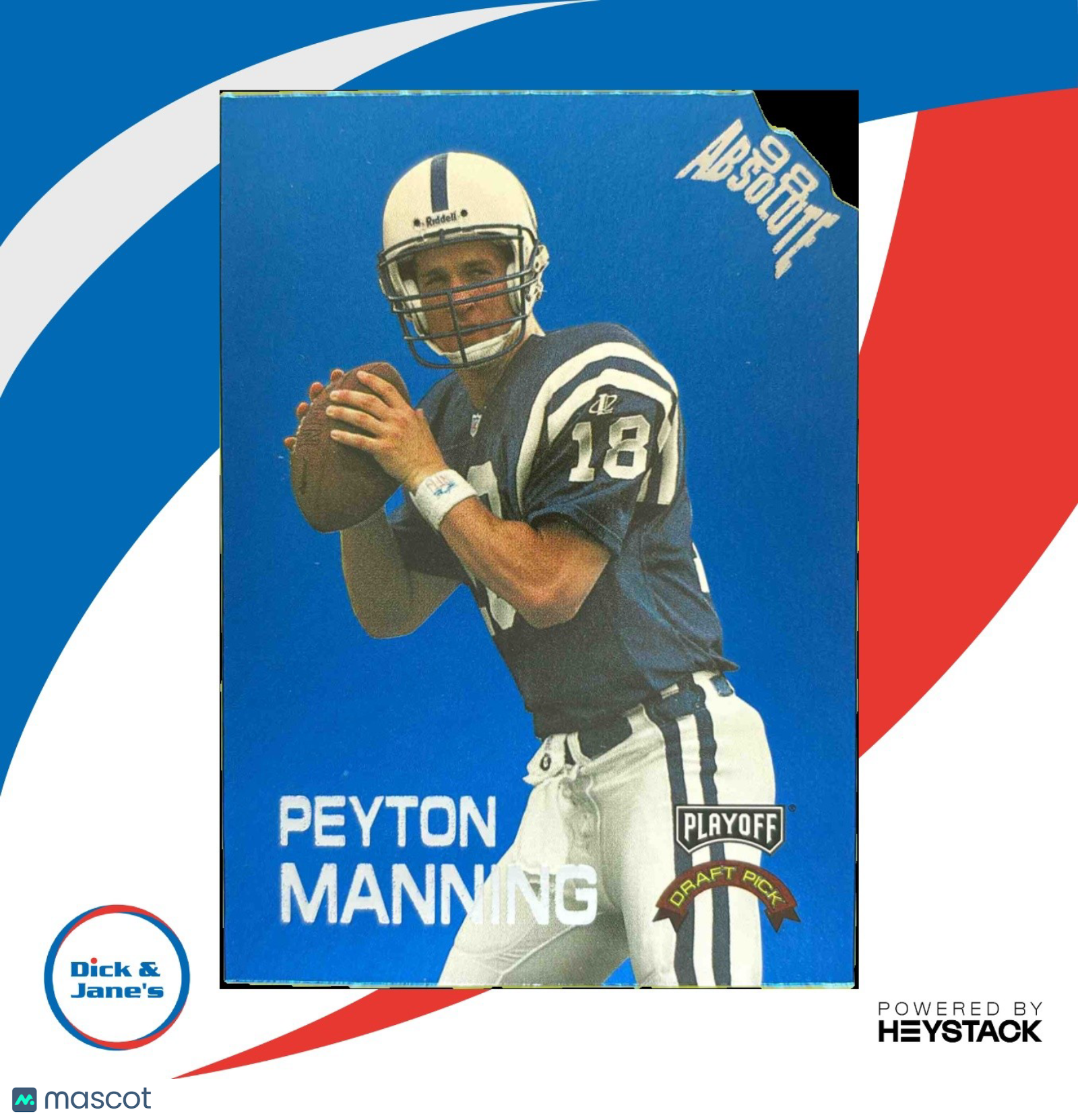 1998 Playoff Absolute SSD Hobby Peyton Manning Draft Picks #1 Indianapolis Colts