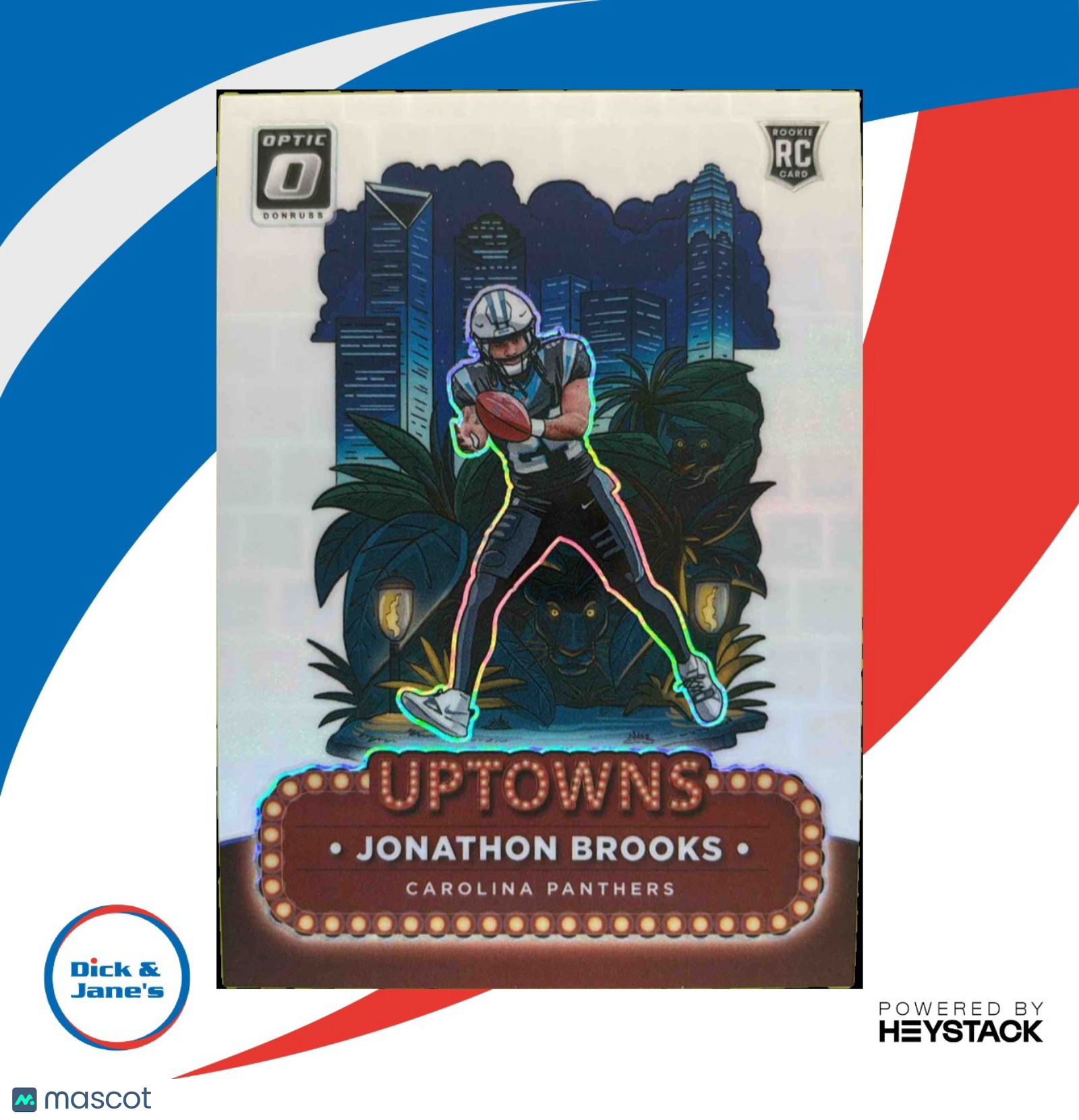 2024 Donruss Optic Jonathon Brooks Uptown WHITE Pandora 5/25 SSP Panthers Rookie