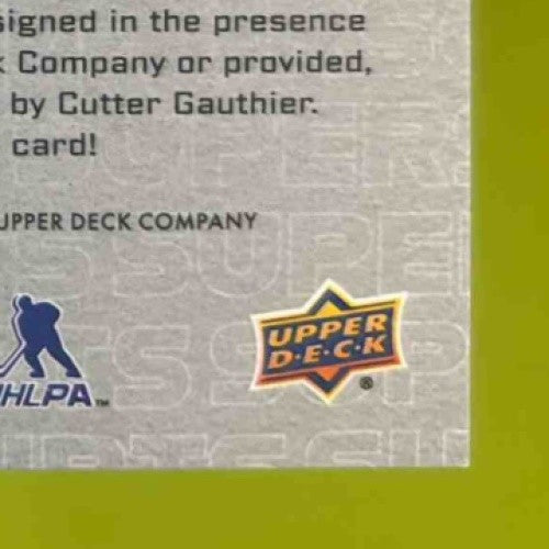 2024-25 Upper Deck SPx Cutter Gauthier SuperScripts Rookies Auto Anaheim Ducks