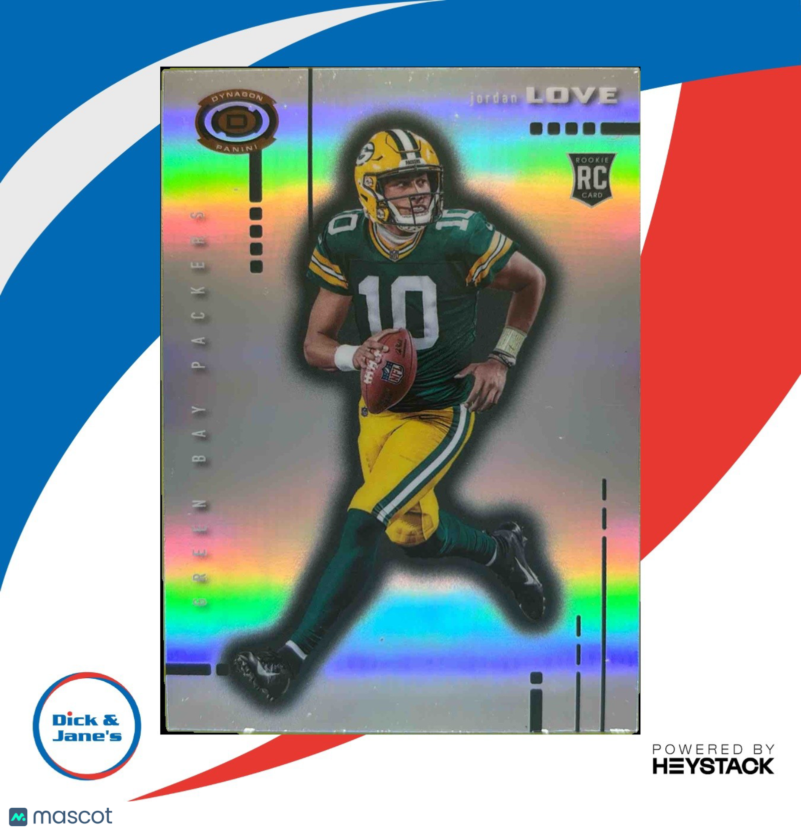 2020 Panini Chronicles Jordan Love Dynagon Rookies Silver #D-4 Green Bay Packers