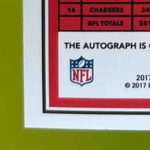 2017 Donruss Philip Rivers 1981 Tribute Auto 1/10 #17 Los Angeles Chargers
