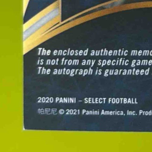 2020 Select Jerry Jeudy Jumbo Rookie Signature Swatches Prizm 11/99 Auto Broncos