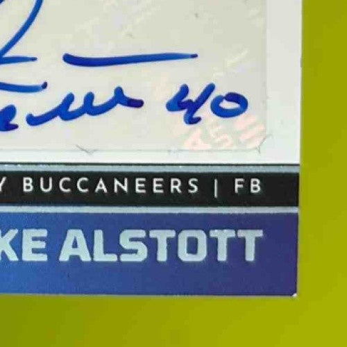 2023 Panini Illusions Mike Alstott Immortalized Jersey Auto Blue 99/99 Tampa Bay