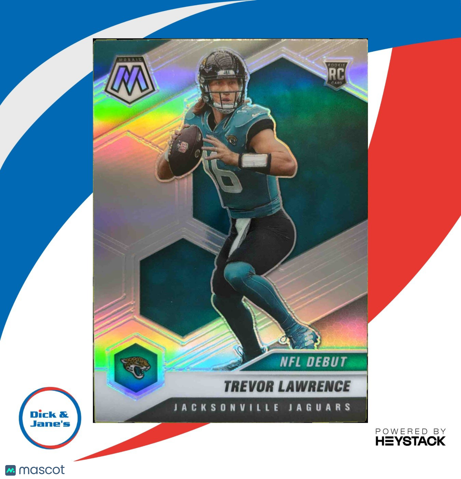 2021 Panini Mosaic Trevor Lawrence Prizm Silver #241 RC Jacksonville Jaguars