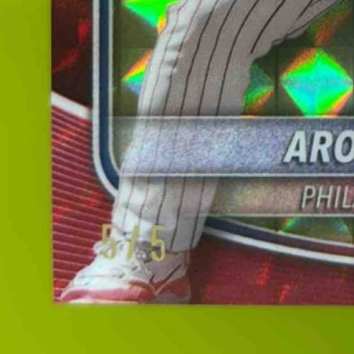 2025 Bowman Aroon Escobar Chrome Prospects Red Geometric Refractor 5/5 #BCP-65