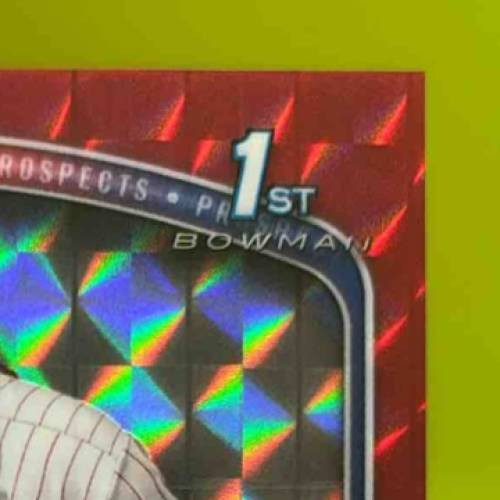 2025 Bowman Aroon Escobar Chrome Prospects Red Geometric Refractor 5/5 #BCP-65