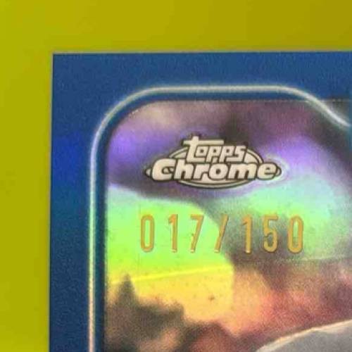 2024 Topps Chrome Herman Moore Auto Blue Refractor 17/150 #BA-HMO Detroit Lions