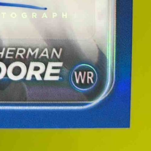 2024 Topps Chrome Herman Moore Auto Blue Refractor 17/150 #BA-HMO Detroit Lions