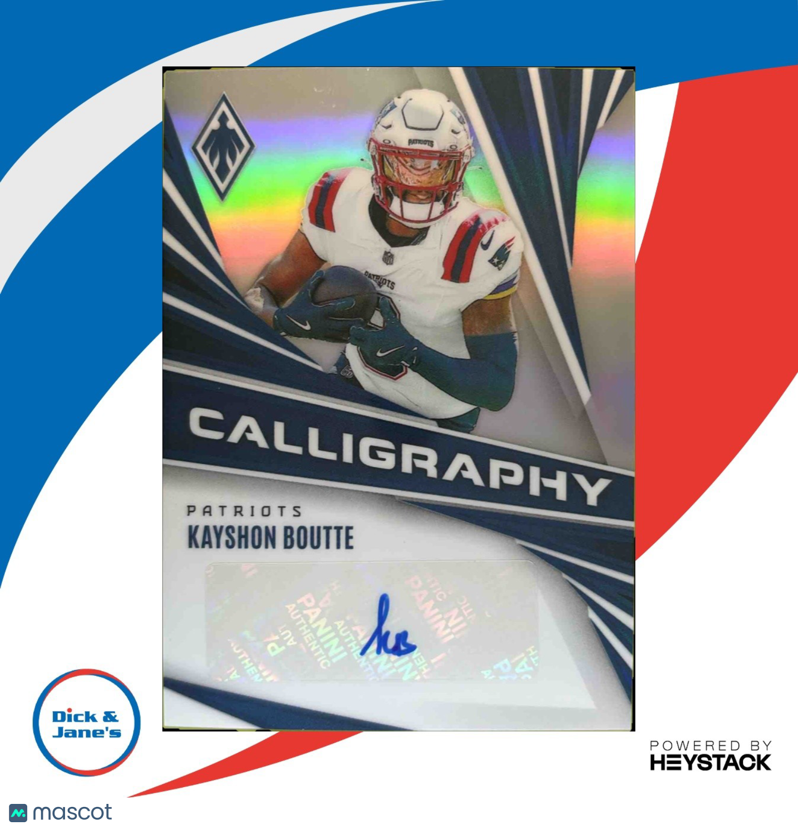 2024 Panini Phoenix Kayshon Boutte Calligraphy #C-KBO Auto Patriots