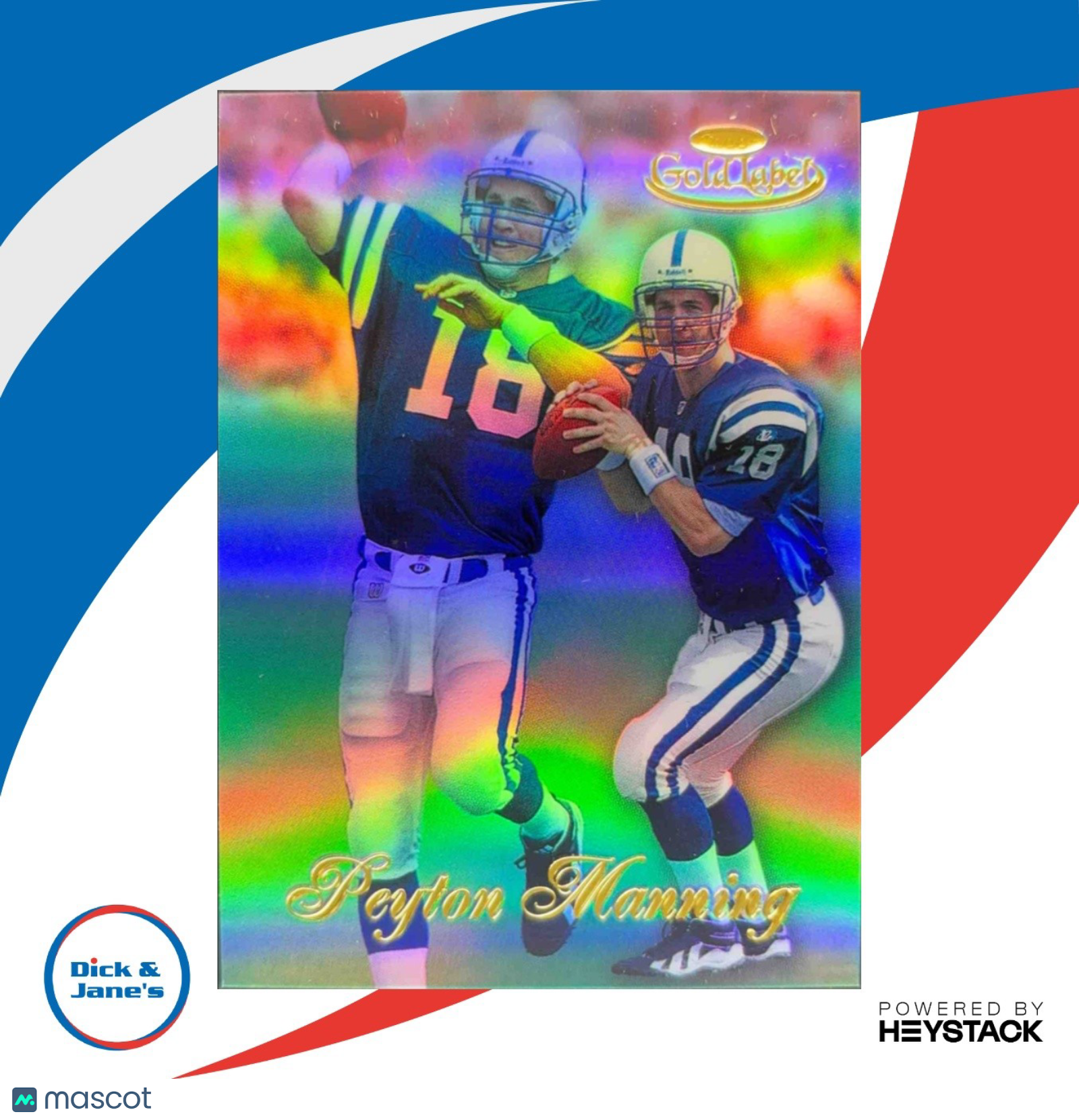 1998 Topps Gold Label Peyton Manning #20 RC Indianapolis Colts