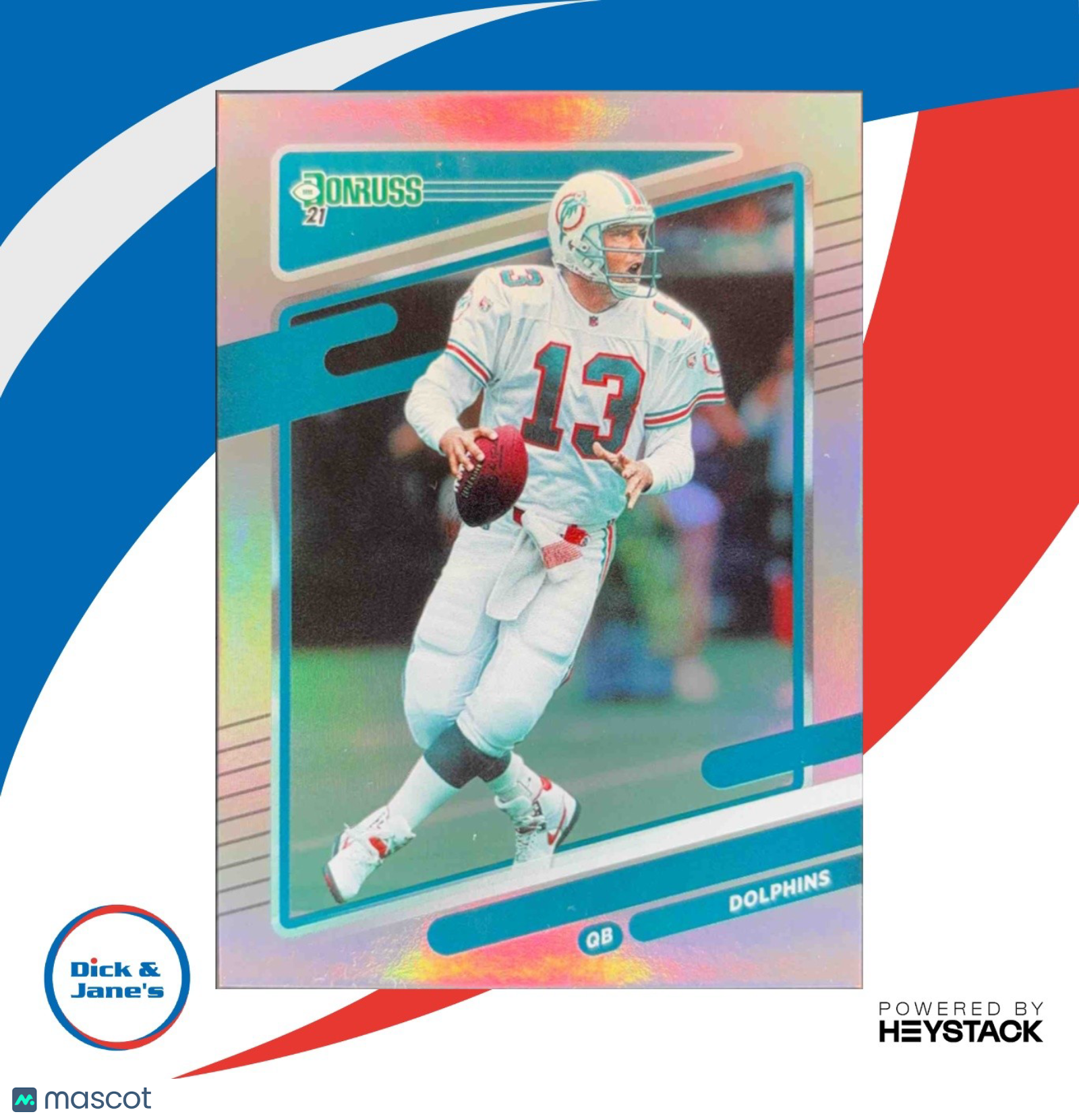 2021 Panini Donruss Dan Marino No Name #66 Miami Dolphins