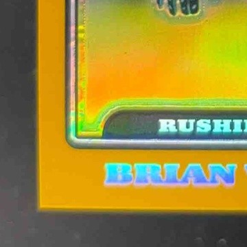 2008 Topps Chrome Brian Westbrook Gold Refractor 86/199 Philadelphia Eagles