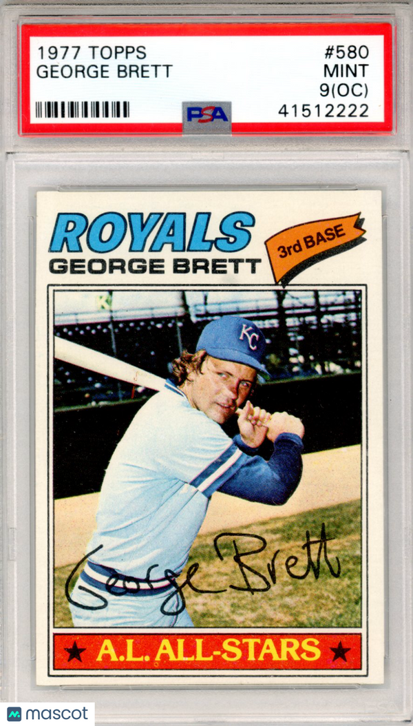 1977 Topps George Brett Oc #580 PSA 9