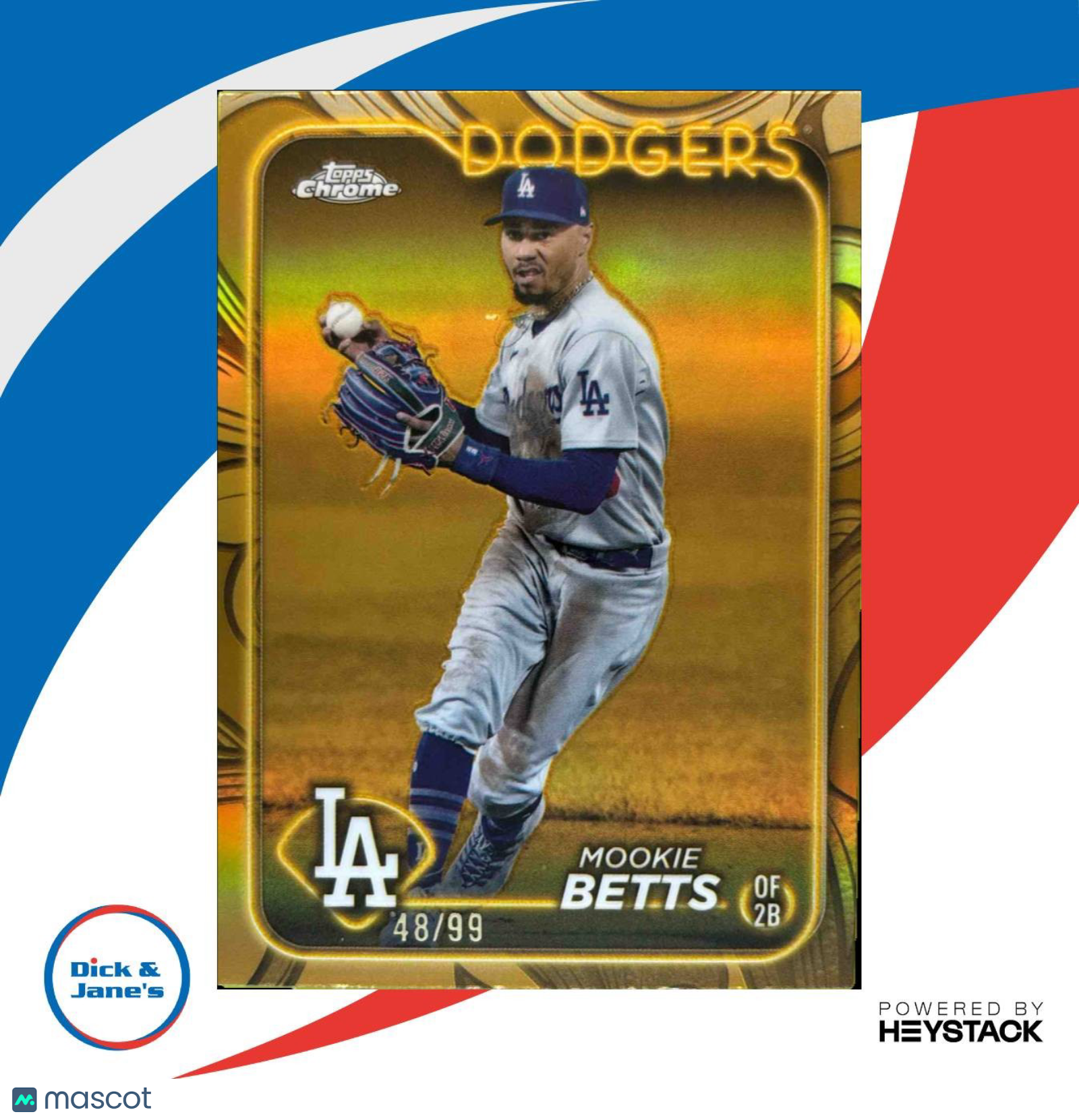 2024 Topps Gilded Collection Mookie Betts 48/99 #50 Los Angeles Dodgers