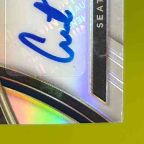 2019 Panini Select Curt Warner Signatures Prizm 68/199 Auto Seattle Seahawks