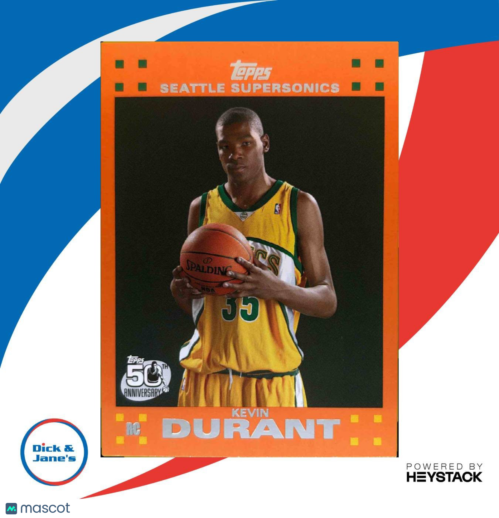 2007-08 Topps Kevin Durant Rookie Set Orange #2 RC