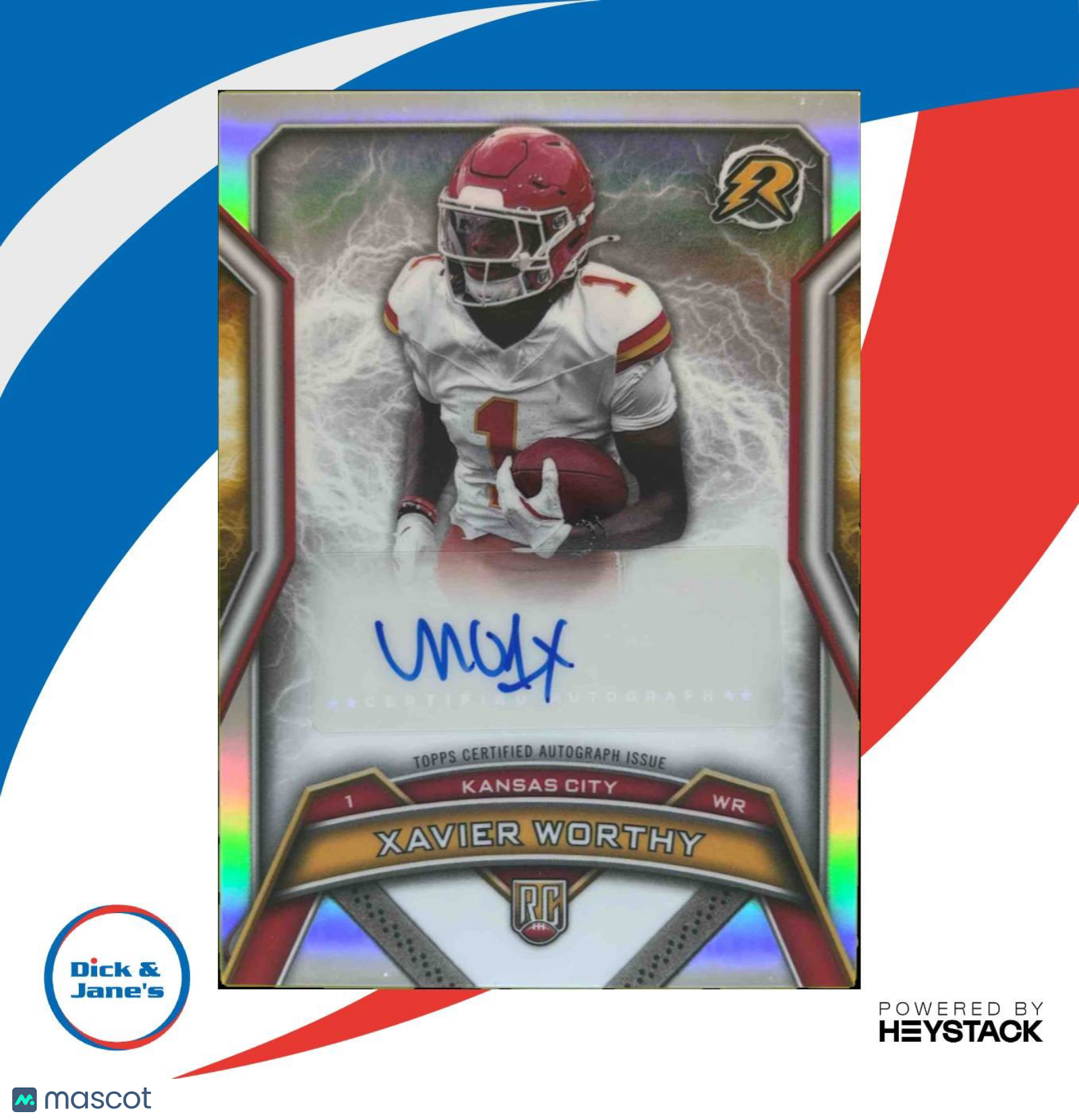 2024 Topps Resurgence Xavier Worthy Rookie Signature RC Auto Kansas City Chiefs