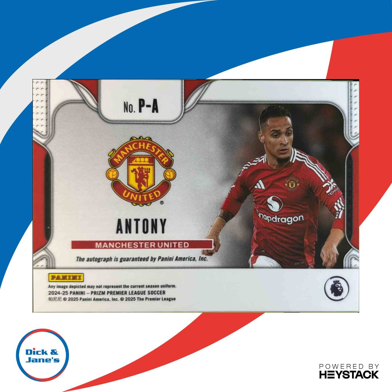2024-25 Panini Prizm Premier League Antony Penmanship #P-A Auto