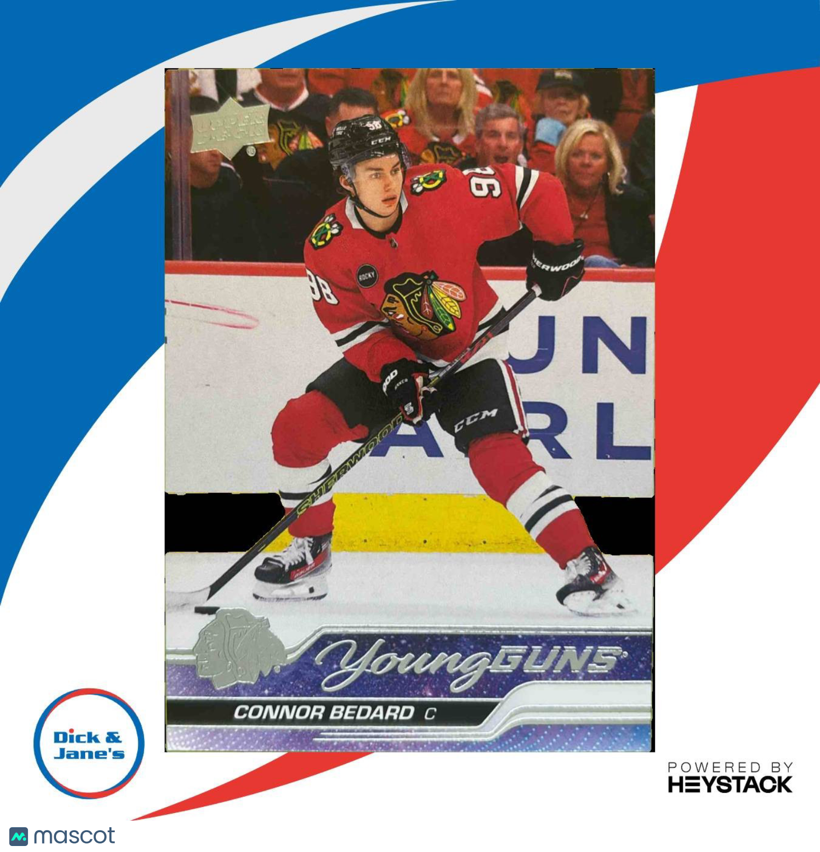 2023-24 Upper Deck #451 Connor Bedard RC Young Guns Rookie Chicago Blackhawks