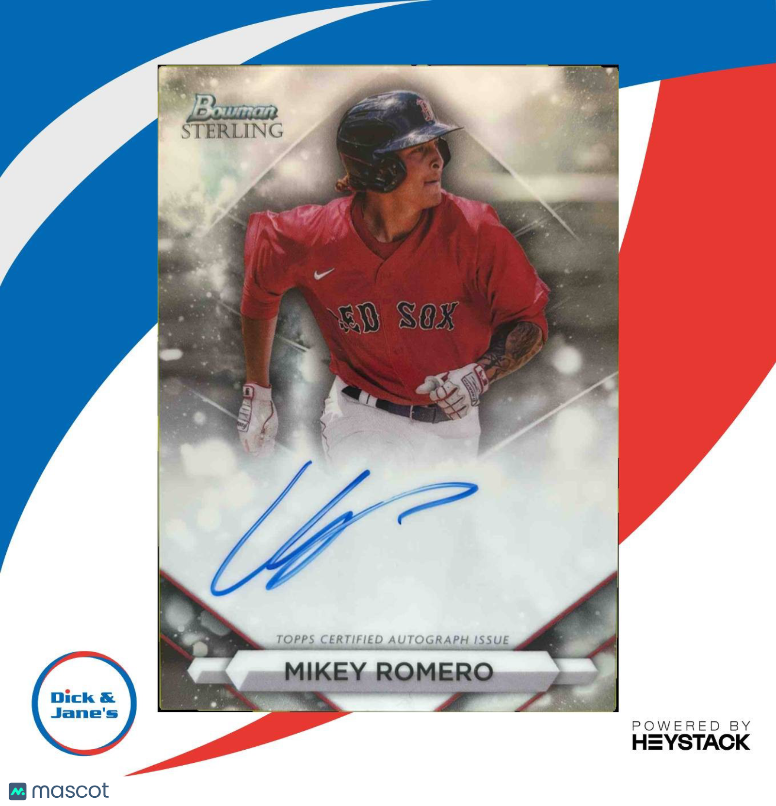 2023 Bowman Sterling Mikey Romero Prospect Auto #PA-MR Boston Red Sox